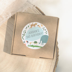 Sticker Rond Appel à tous les fêtards ! Fête d'anniversaire mod