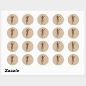 Sticker Rond Appel de l'amour (Feuille)
