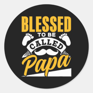 Sticker Rond Appelez Papa Papa Père39s Père de jour Papa papa