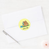 Sticker Rond Appelle-moi (Enveloppe)