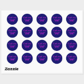 Sticker Rond Appelle-moi (Feuille)