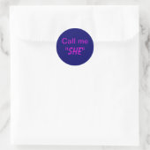 Sticker Rond Appelle-moi (Sac)