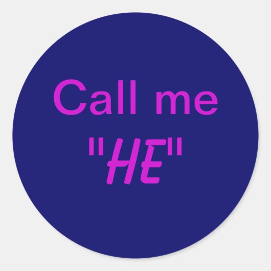 Sticker Rond Appelle-moi Il (Devant)