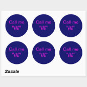 Sticker Rond Appelle-moi Il (Feuille)