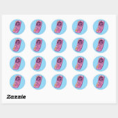 Sticker Rond Appelle-moi jamais (Feuille)