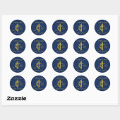 Sticker Rond Appelle son nom (Feuille)