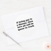 Sticker Rond Appelons queer au travail (Enveloppe)