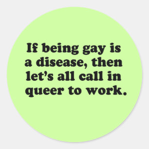 Sticker Rond Appelons tous Queer à travailler