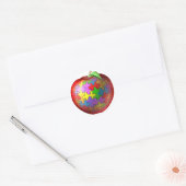 Sticker Rond Apple de puzzle 3D (Enveloppe)