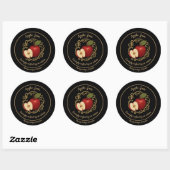 Sticker Rond Apple Ember – Artisan Jam Label (Feuille)