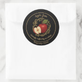 Sticker Rond Apple Ember – Artisan Jam Label (Sac)