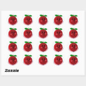 Sticker Rond Apple Face Girl (Feuille)