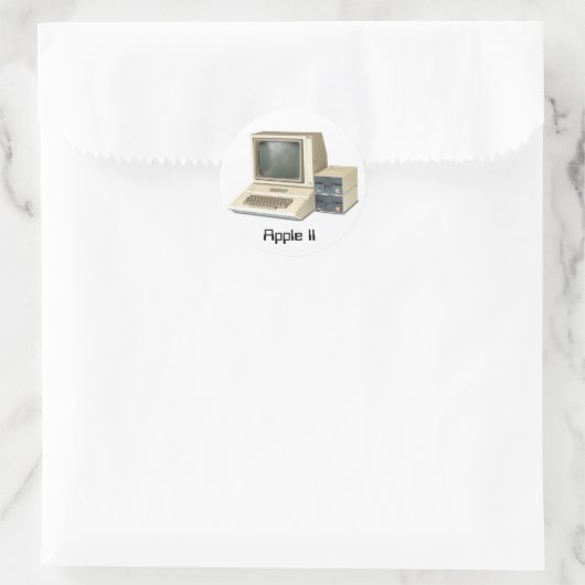 Sticker Rond Apple II (Sac)
