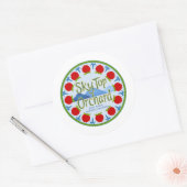 Sticker Rond Apple Mandala - Bleu (Enveloppe)