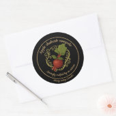 Sticker Rond Apple Rhubarb Harmony – Artisan Compote Label (Enveloppe)