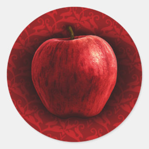 Sticker Rond Apple rouge lumineux