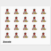 Sticker Rond Apple Teachers Rock Tshirts et cadeaux (Feuille)