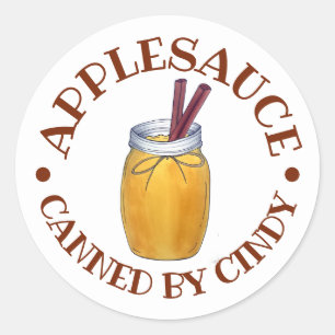 Sticker Rond Applesauce Maison Canning Canning Par