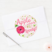 Sticker Rond Applesolument Lovely - Apple Pun (Enveloppe)