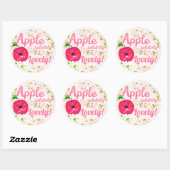 Sticker Rond Applesolument Lovely - Apple Pun (Feuille)