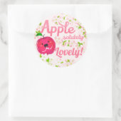 Sticker Rond Applesolument Lovely - Apple Pun (Sac)