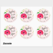 Sticker Rond Appley Ever After - Apple Pun (Feuille)