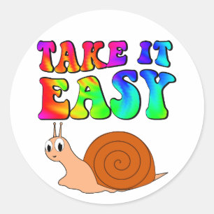 Sticker Rond Apporte-Caricature Facile Avec Texte Super