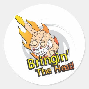 Sticker Rond Apporter Le Baseball Chaleur