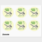 Sticker Rond Apportez les zombies (Feuille)