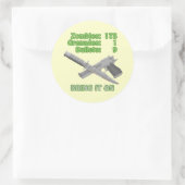 Sticker Rond Apportez les zombies (Sac)