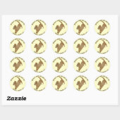 Sticker Rond Apportez un sourire (Feuille)