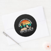 Sticker Rond Apportez une boussole Il est difficile de manger v (Enveloppe)