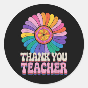 Sticker Rond Appr Merci Apple Enseignants Motivationnel Appr