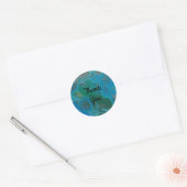 Sticker Rond Appréciation Blue Gemstone Photo Gem Merci (Enveloppe)