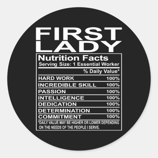 Sticker Rond Appréciation de l'Église de la Première Dame (Devant)