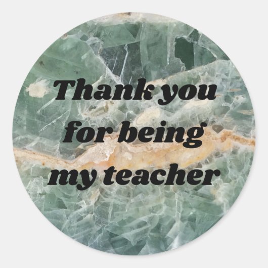Sticker Rond Appréciation de l'enseignant Fluorite Photographie (Devant)