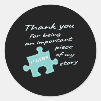 Sticker Rond Appréciation De L'Enseignant Numéro Un Enseignant 