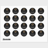 Sticker Rond Appréciation de référence de l'agent immobilier cl (Feuille)