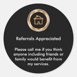 Sticker Rond Appréciation de référence de l'agent immobilier cl