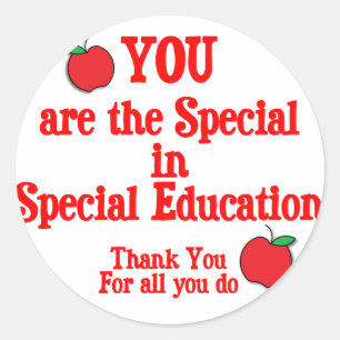 Sticker Rond Appréciation d'éducation spéciale