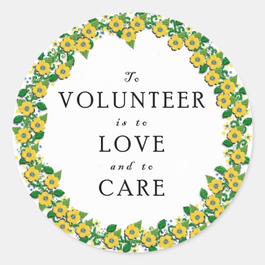 Sticker Rond Appréciation des bénévoles (Devant)