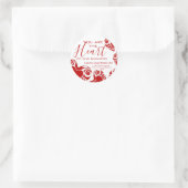 Sticker Rond Appréciation des clients de Valentines Day (Sac)