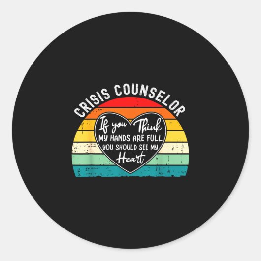 Sticker Rond Appréciation des conseillers de crise - devrait vo (Devant)