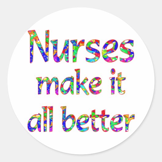 Sticker Rond Appréciation des infirmières (Devant)
