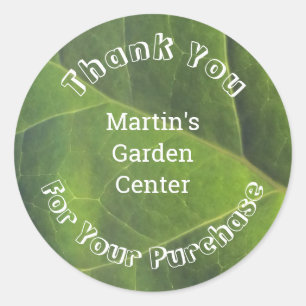 Sticker Rond Appréciation du client Green Leaf