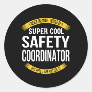 Sticker Rond Appréciation du coordonnateur de la sécurité