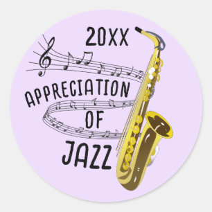 Sticker Rond Appréciation internationale du jazz