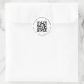 Sticker Rond Appréciez votre entreprise Code QR Nom du Merci (Sac)