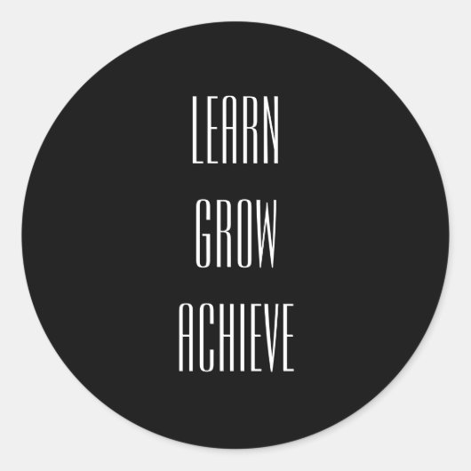 Sticker Rond Apprendre, grandir, atteindre une recette simple p (Devant)