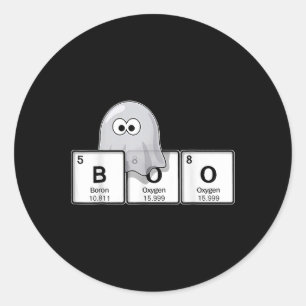 Sticker Rond Apprendre La Chimie Avec Les Fantômes Professeur B